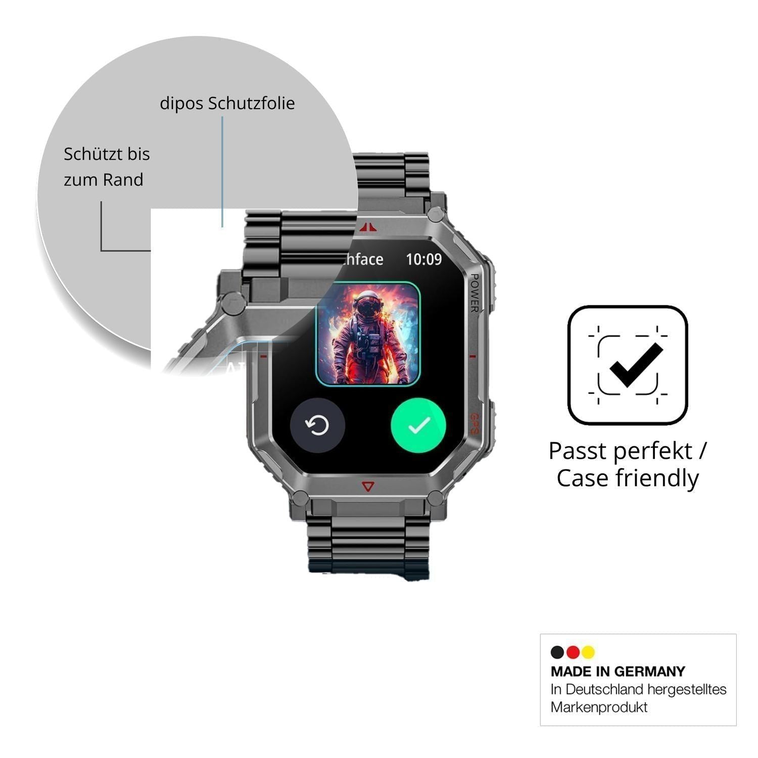 2x 9H Schutzfolie für Mingdaln 2.01 GPT Smartwatch (6)