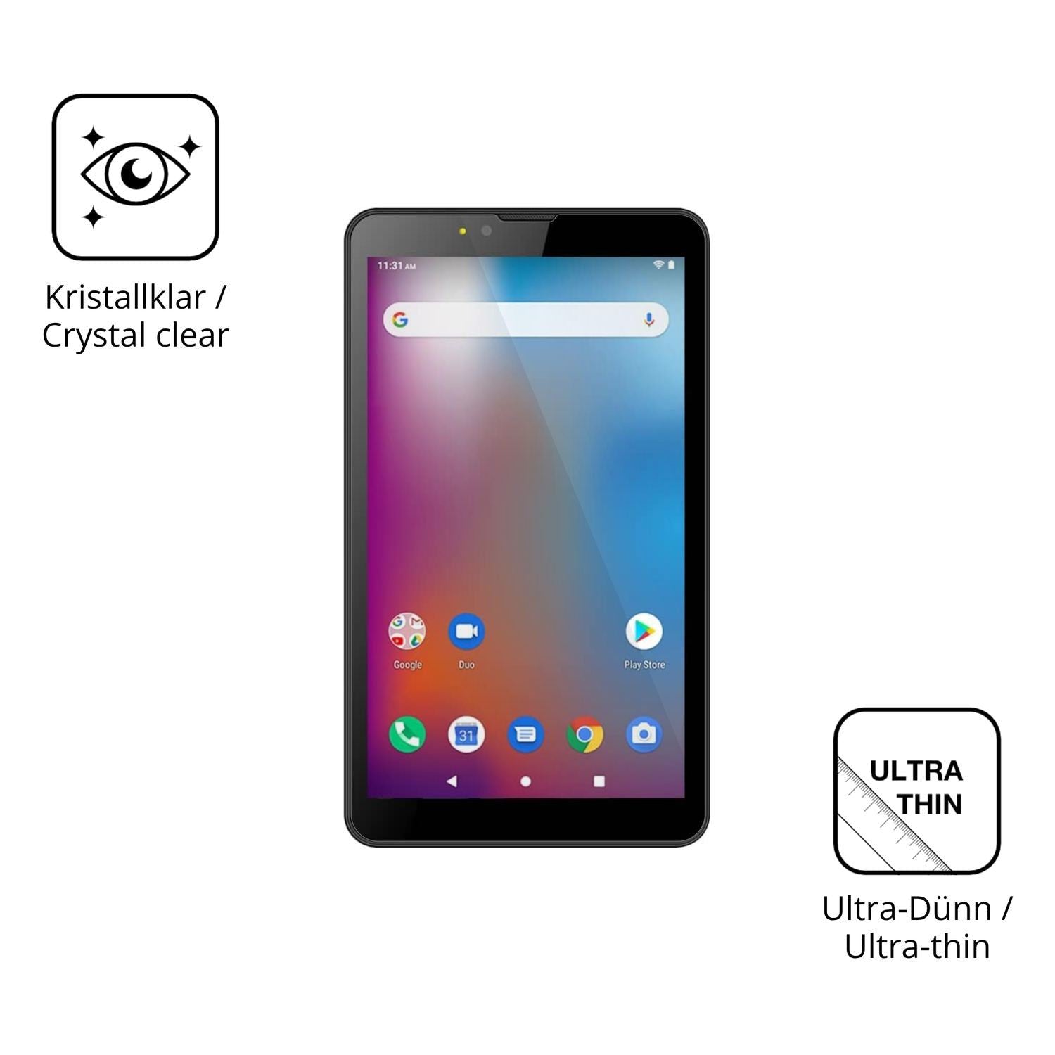 2x Schutzfolie klar für Brave BT7X1 Display-Schutz (5)