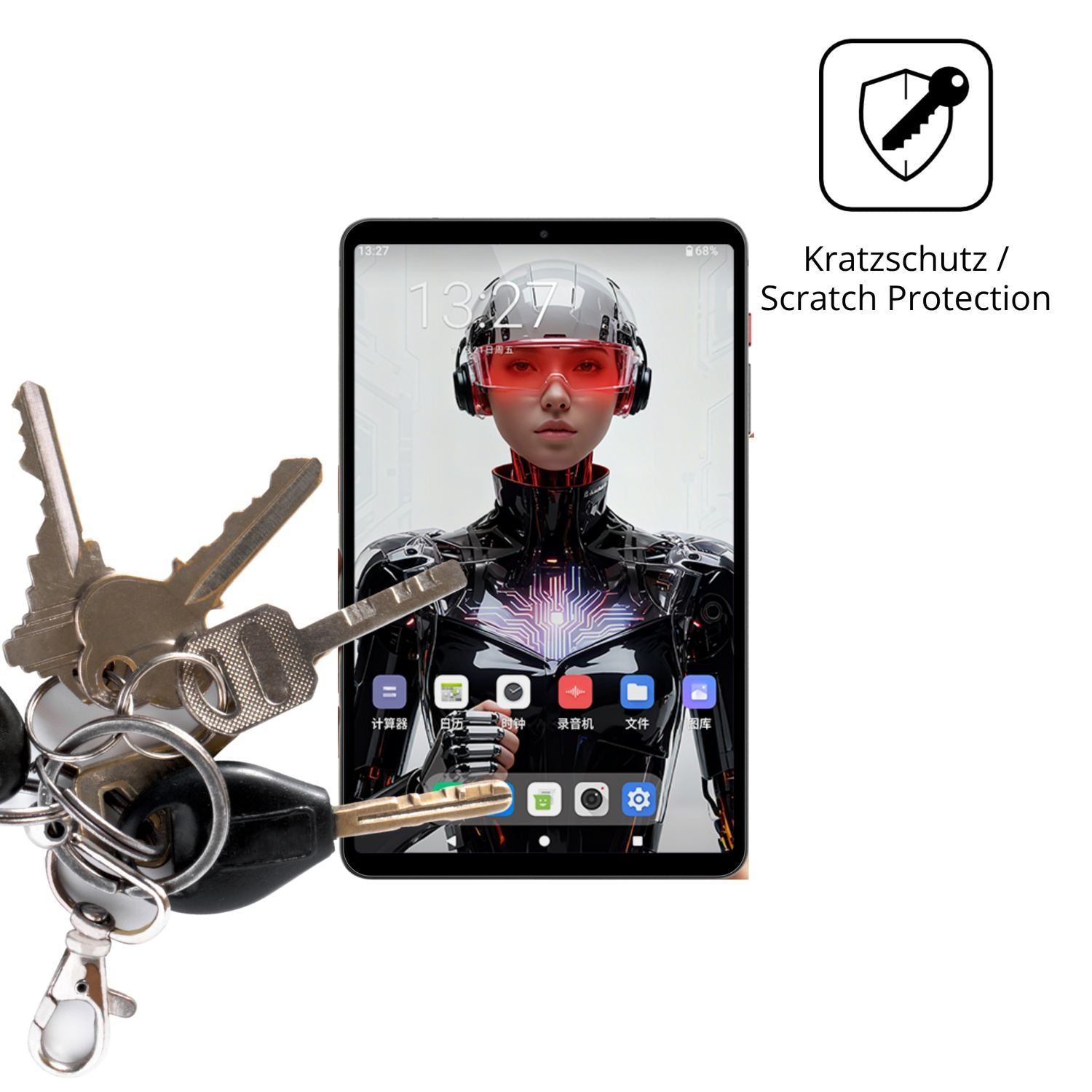 2x Schutzfolie klar für BNCF BPad T1 Display-Schut (4)
