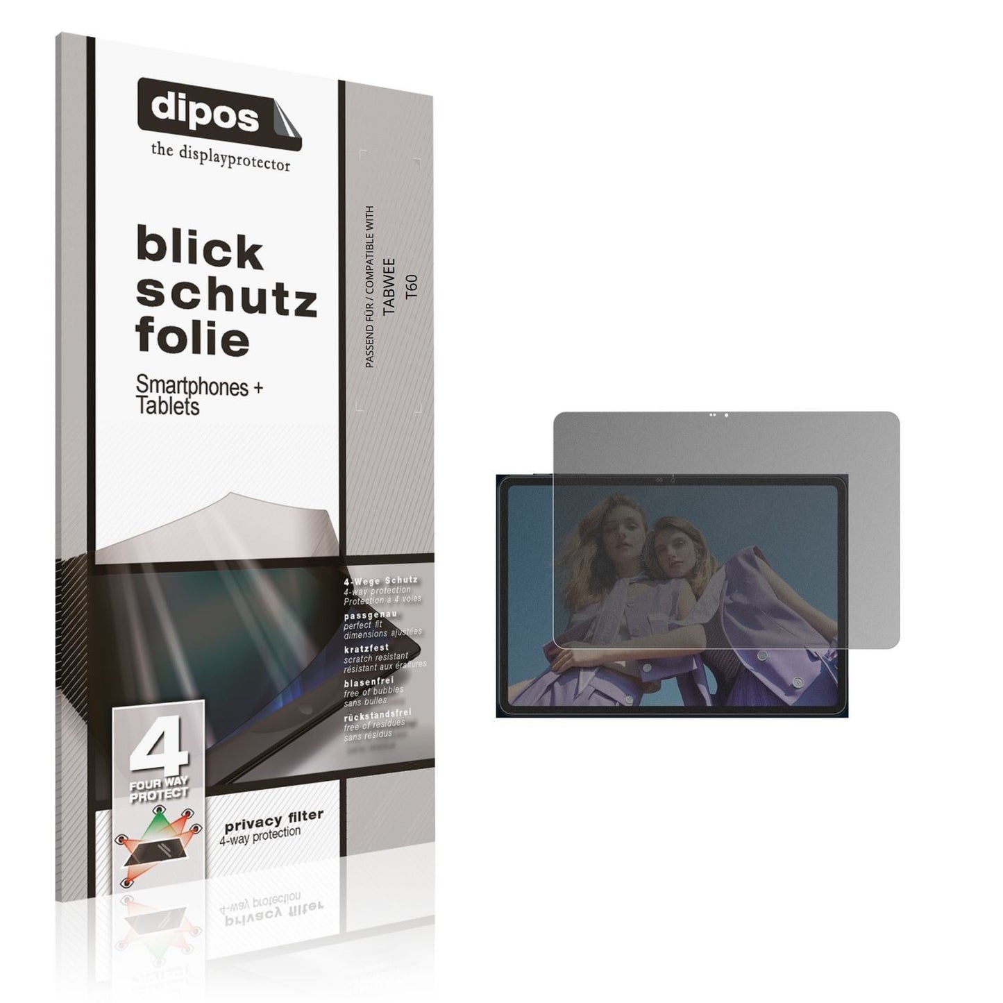 Blickschutzfolie für TABWEE T60 matt Schutzfolie P (1)
