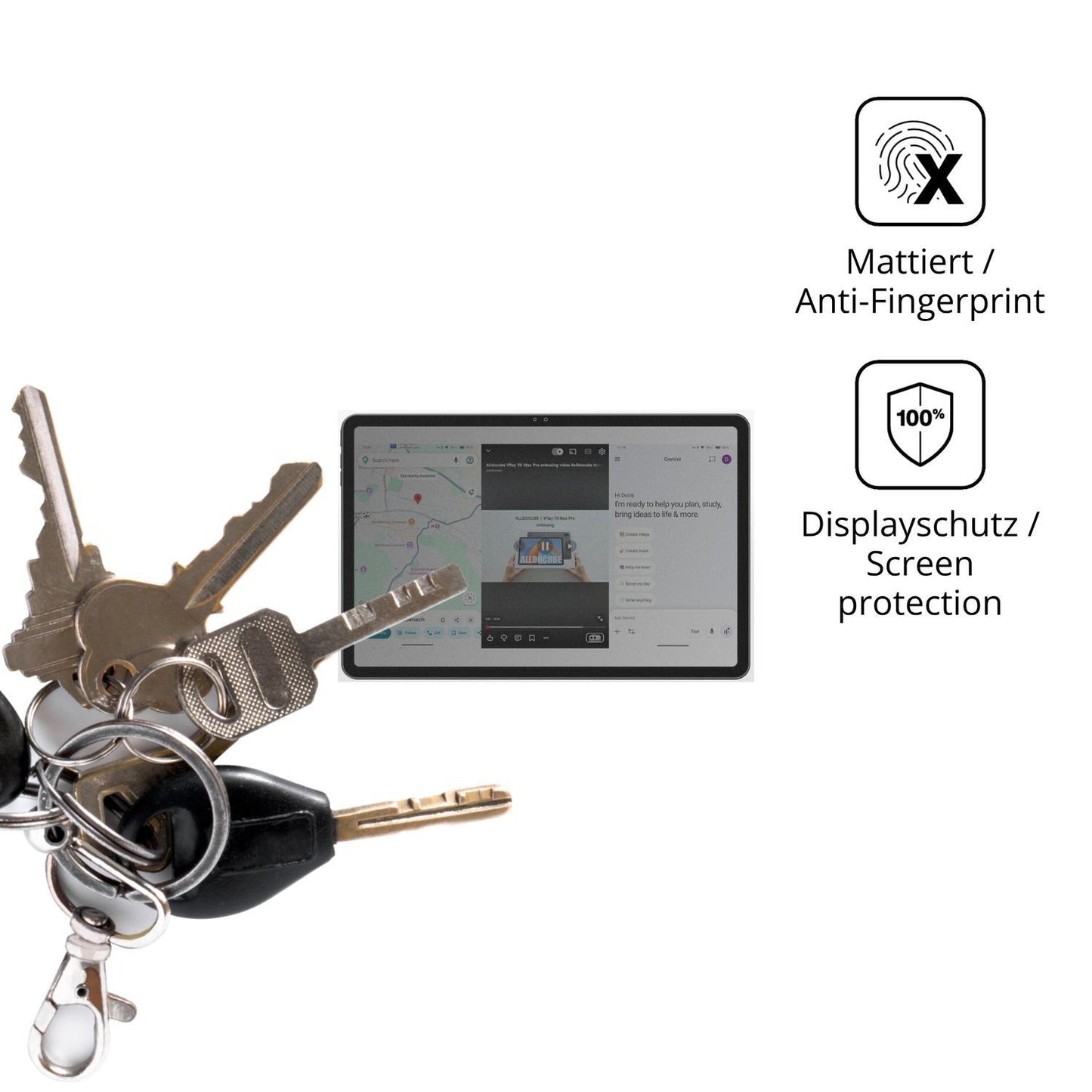 Blickschutzfolie für ALLDOCUBE iPlay 70 Max Pro ma (3)