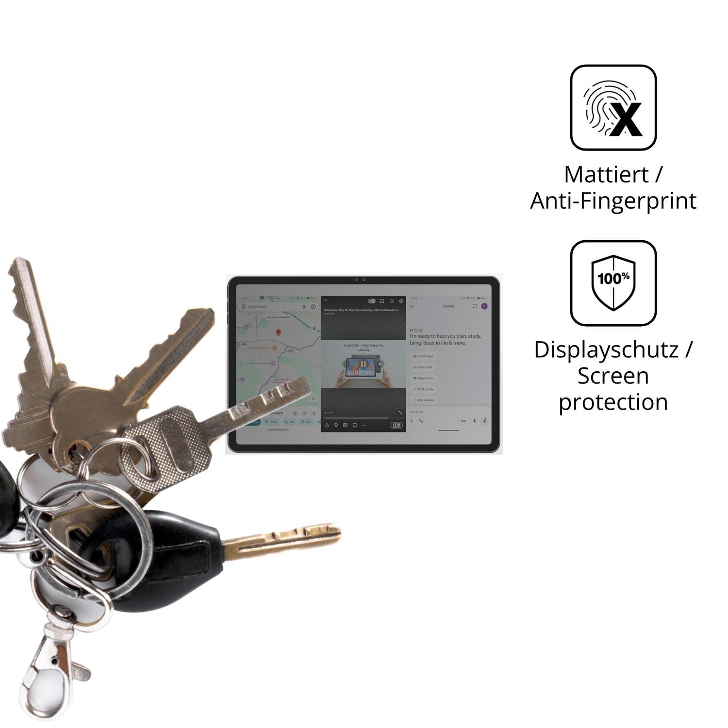 Blickschutzfolie für ALLDOCUBE iPlay 70 Max Pro ma (3)