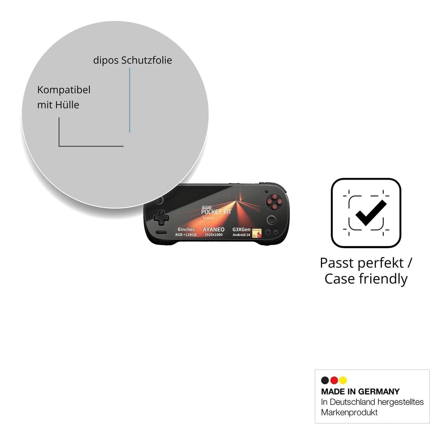 2x Schutzfolie matt für AYANEO Pocket FIT Display- (6)
