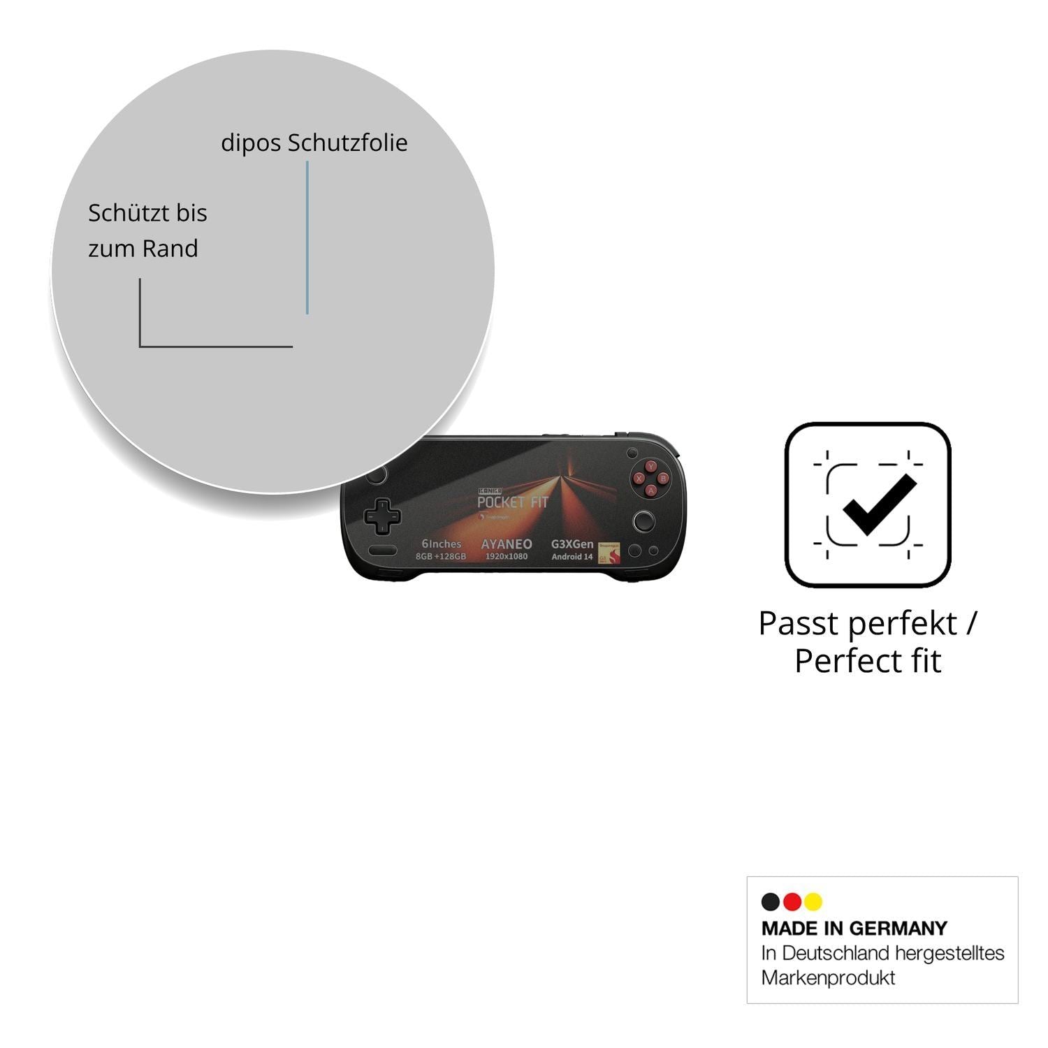 Blickschutzfolie für AYANEO Pocket FIT matt Schutz (4)