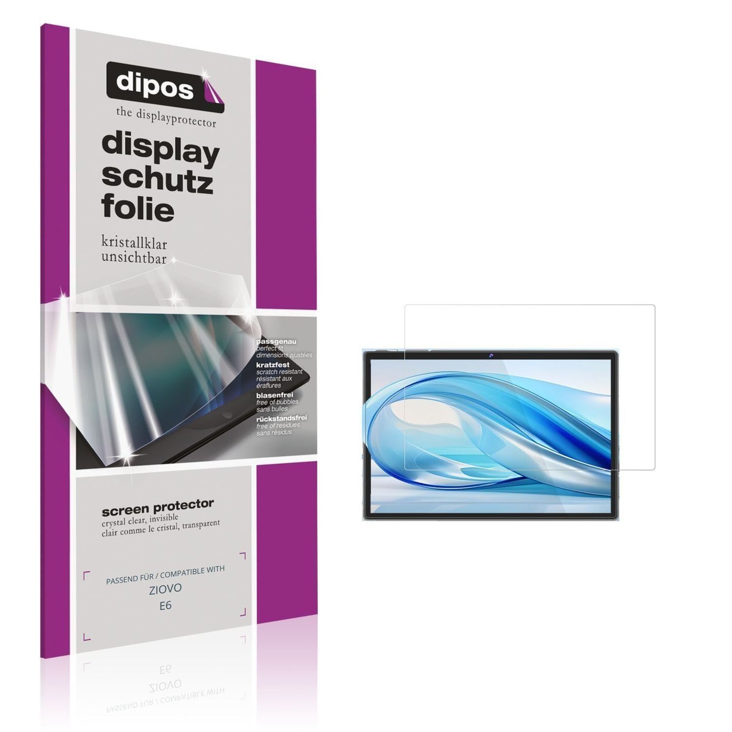 2x Schutzfolie klar für ZIOVO E6 Display-Schutzfol (1)