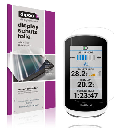 2x Schutzfolie klar für Garmin Edge Explore 2 Powe (1)