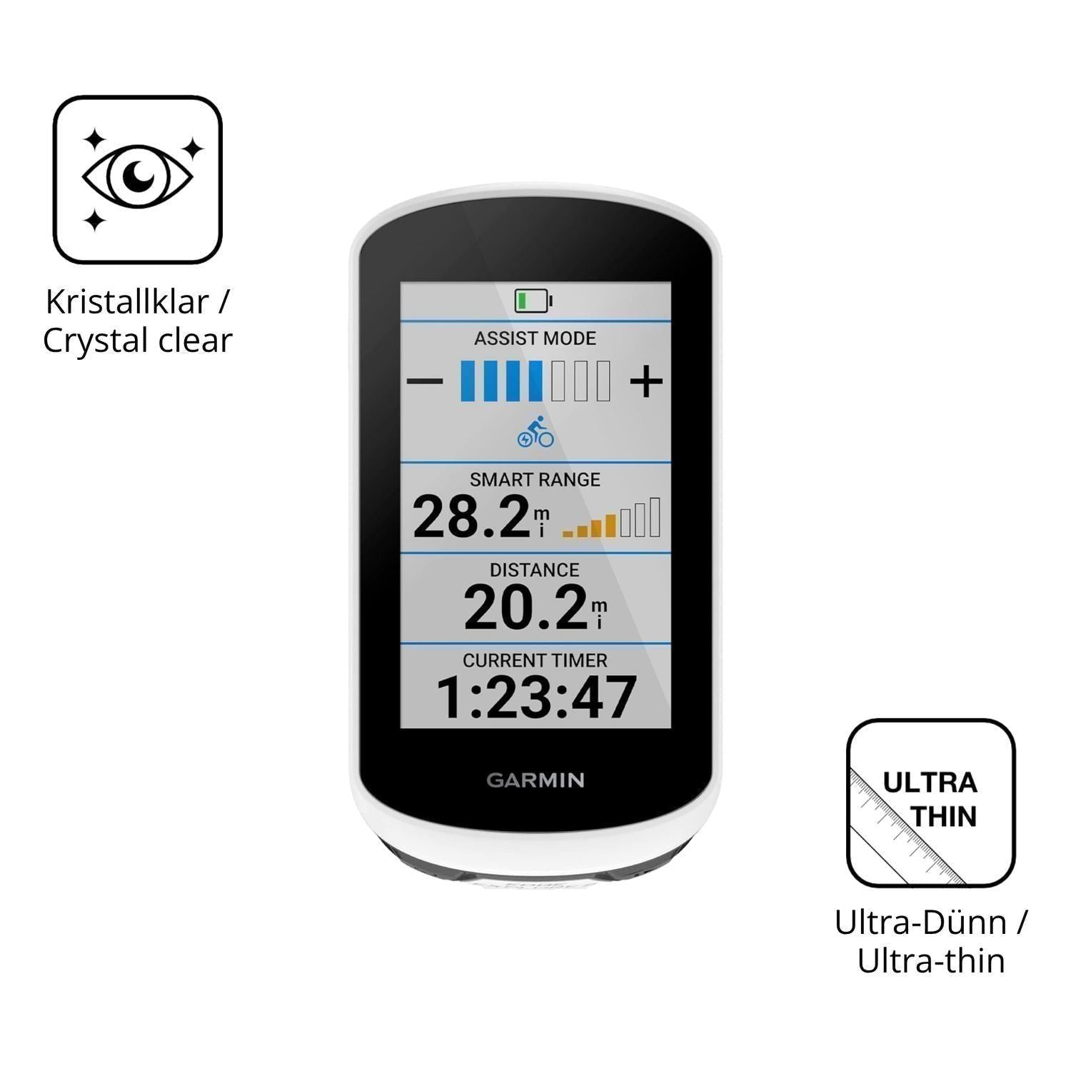 2x Schutzfolie klar für Garmin Edge Explore 2 Powe (5)