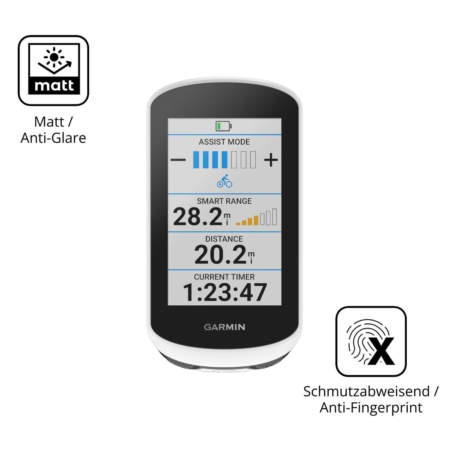 2x Schutzfolie matt für Garmin Edge Explore 2 Powe (5)