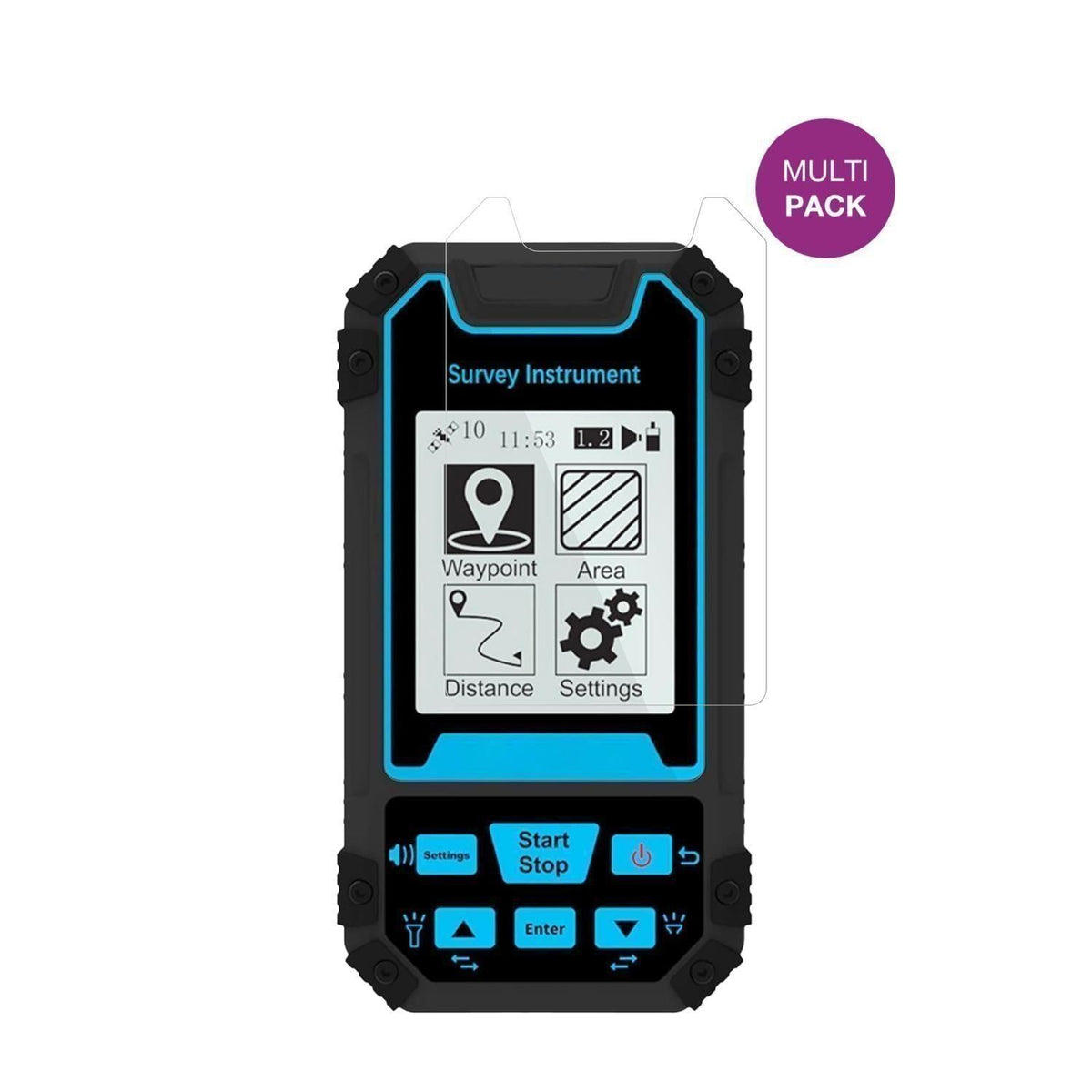 2x Schutzfolie klar für Asixxsix GPS Land-messer D (2)