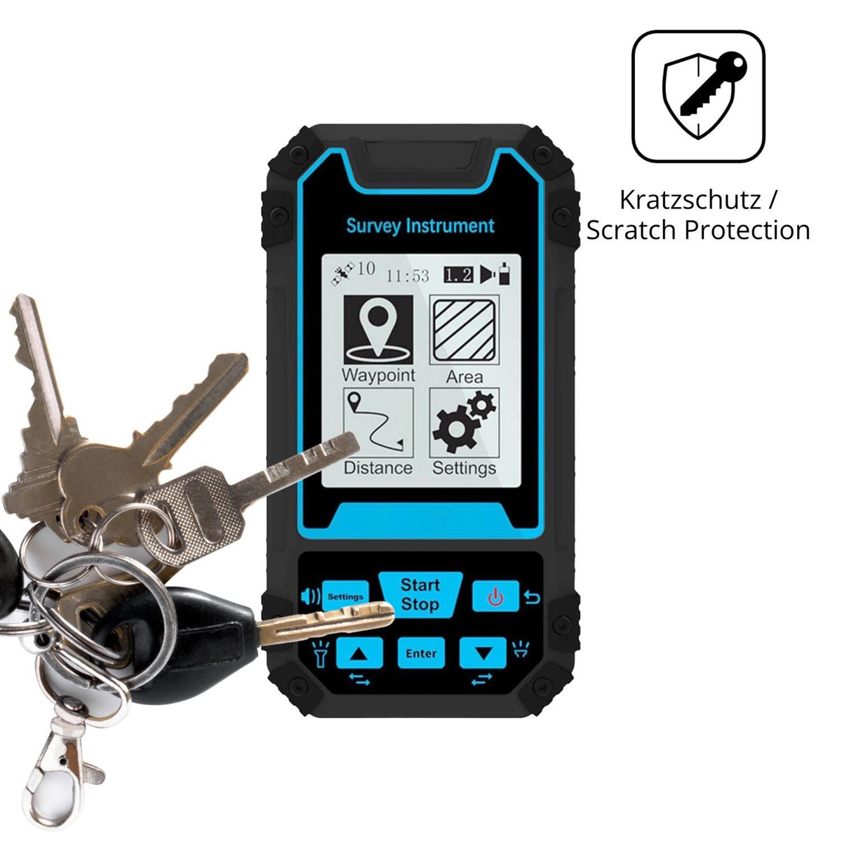 2x Schutzfolie klar für Asixxsix GPS Land-messer D (4)
