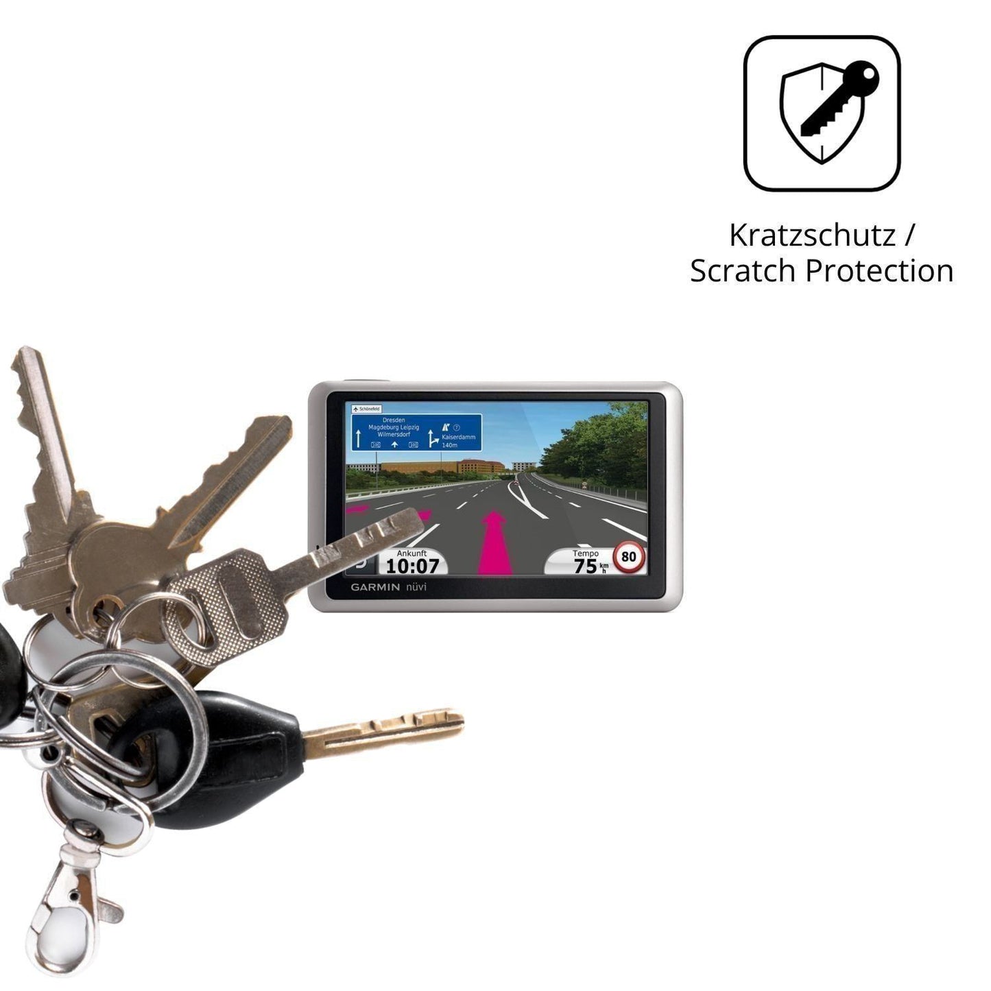 2x Schutzfolie klar für Garmin nüvi 1340T Display- (4)