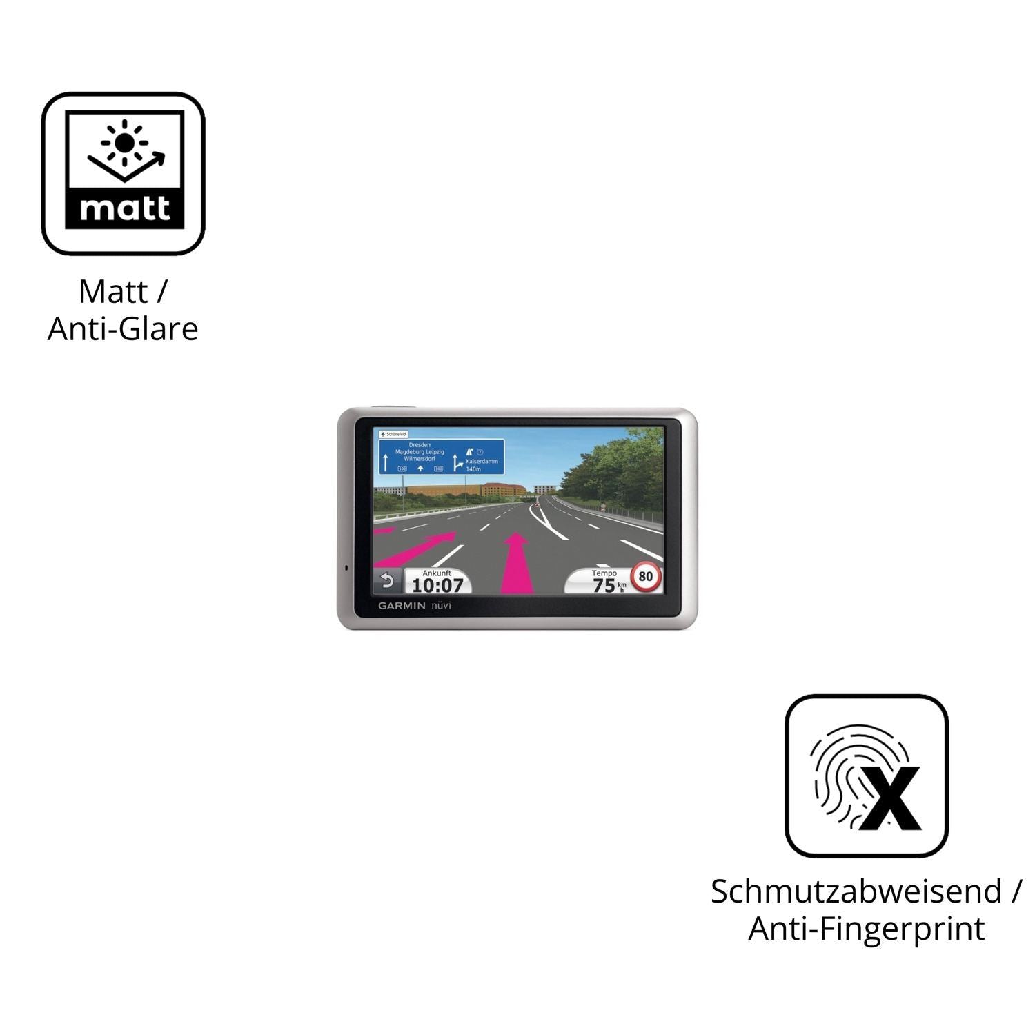 2x 9H Schutzfolie matt für Garmin nüvi 1340T Panze (5)