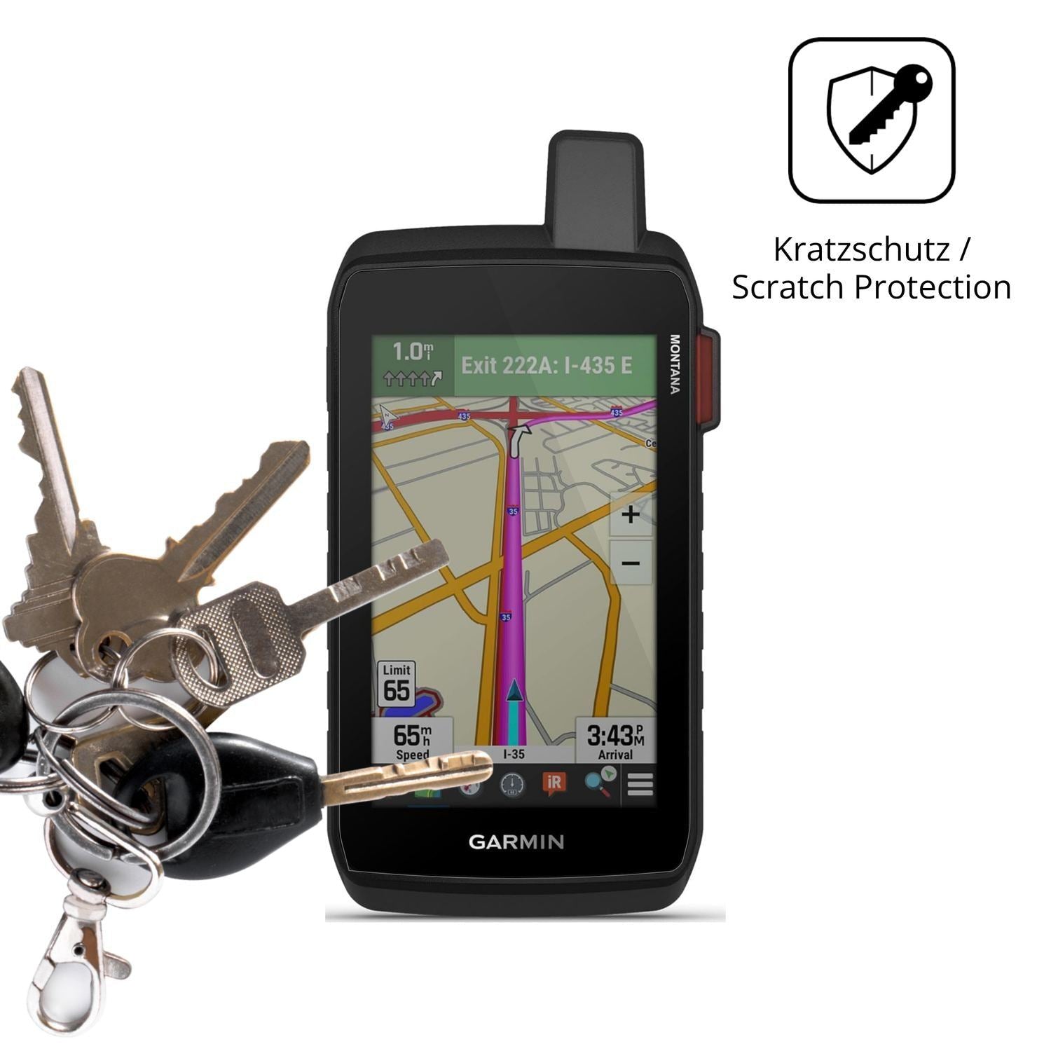 2x Schutzfolie klar für Garmin Montana 710i Displa (4)