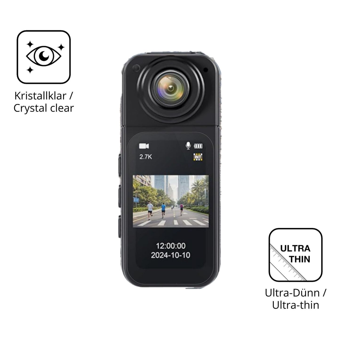 4x Schutzfolie klar für LIROPAU Action Cam Display (5)