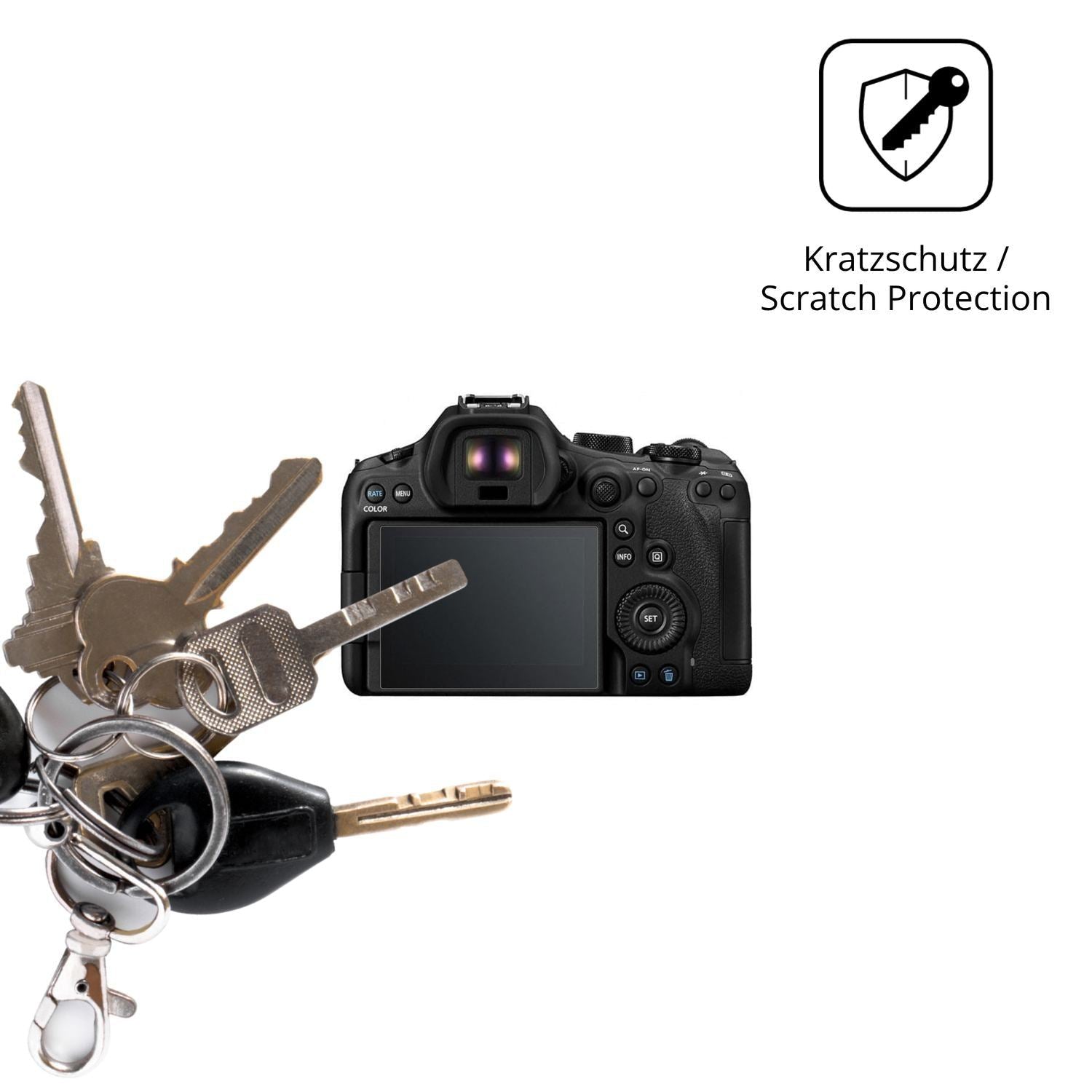 4x Schutzfolie klar für Canon EOS R6 Mark III Disp (4)