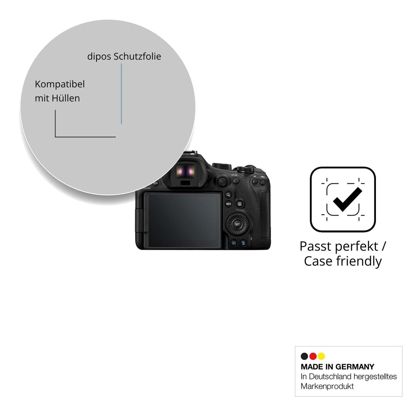 4x Schutzfolie klar für Canon EOS R6 Mark III Disp (6)