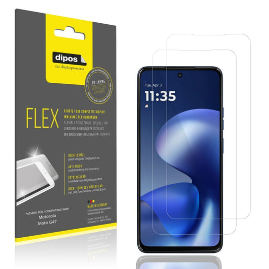 2x 3D Full Cover Schutzfolie für Motorola Moto G47 (1)