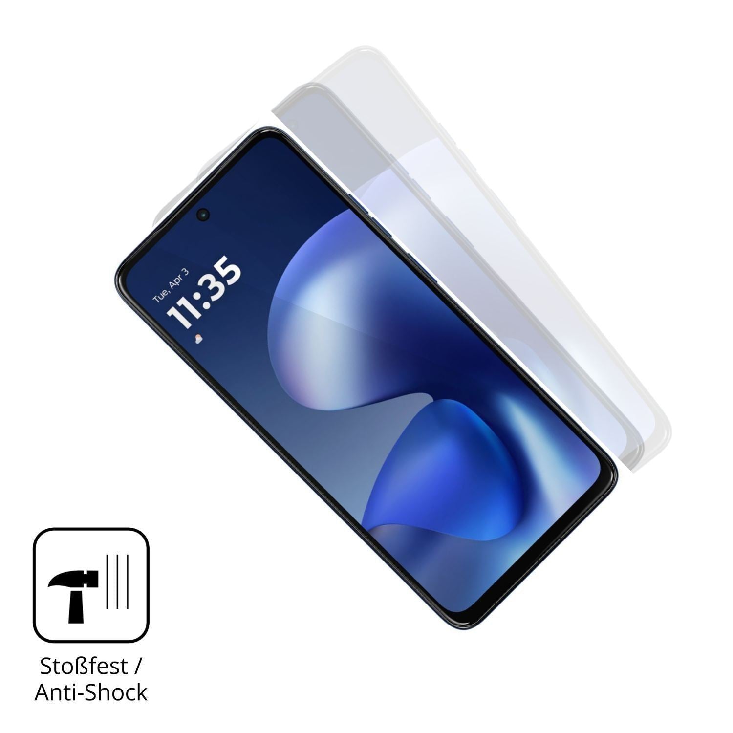 2x 3D Full Cover Schutzfolie für Motorola Moto G47 (4)