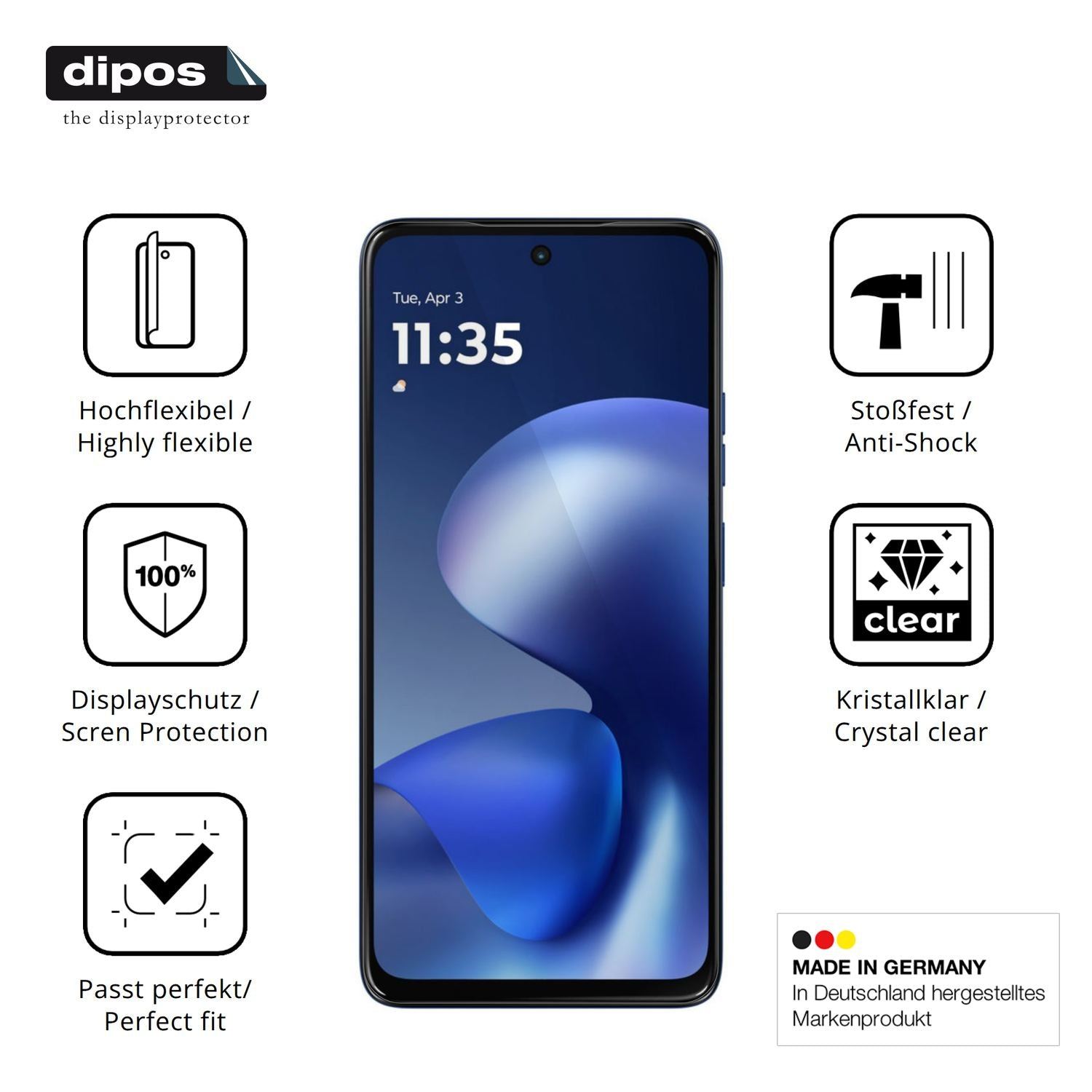 2x 3D Full Cover Schutzfolie für Motorola Moto G47 (7)