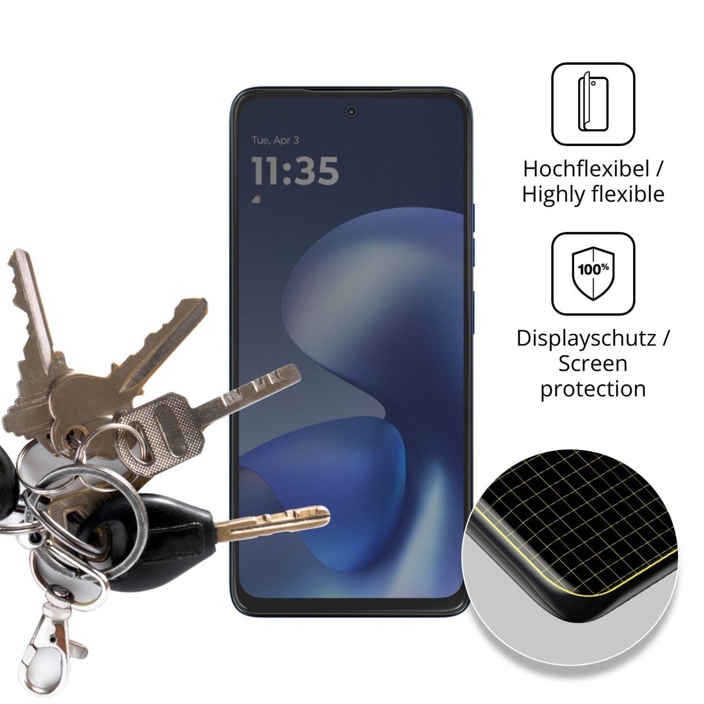 Full Cover Privacy Blickschutzfolie für Motorola M (3)