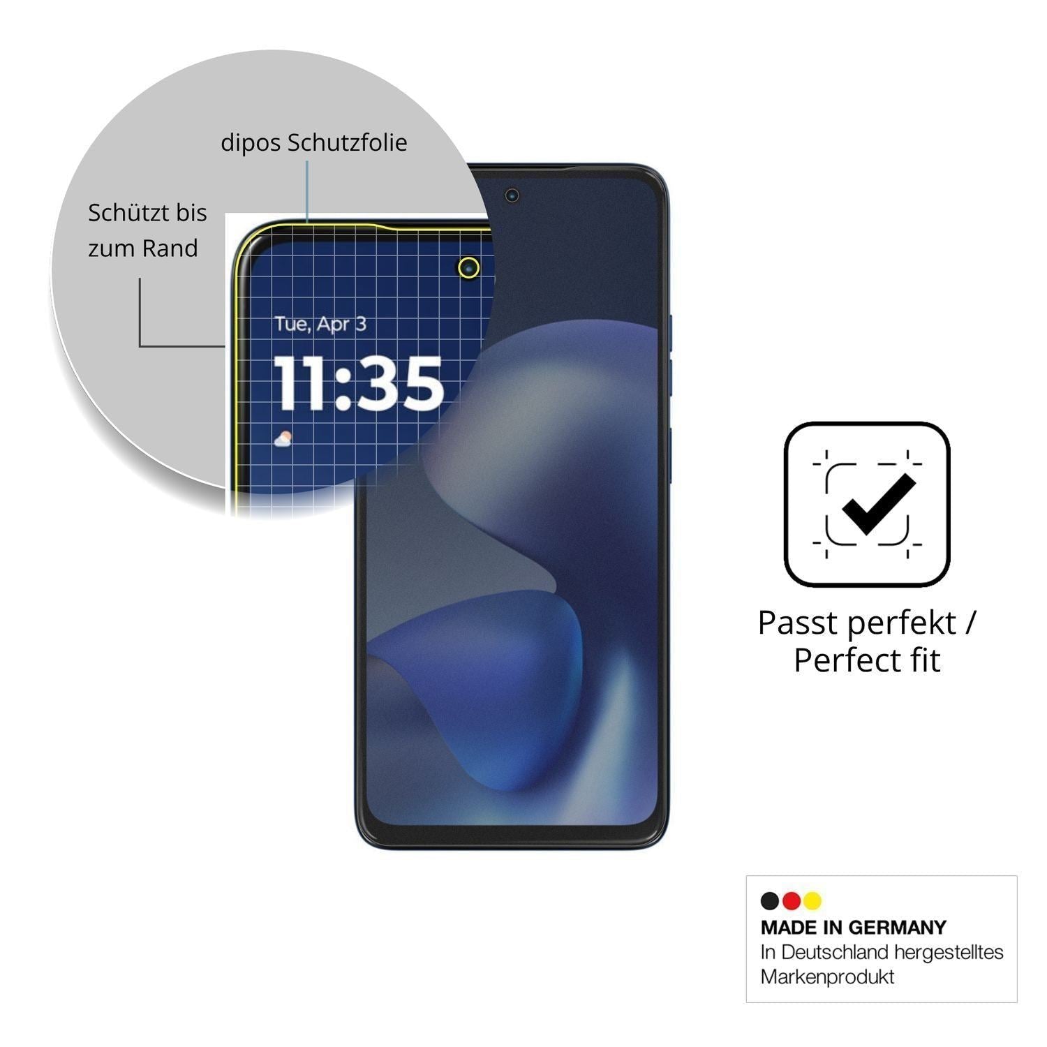 Full Cover Privacy Blickschutzfolie für Motorola M (4)
