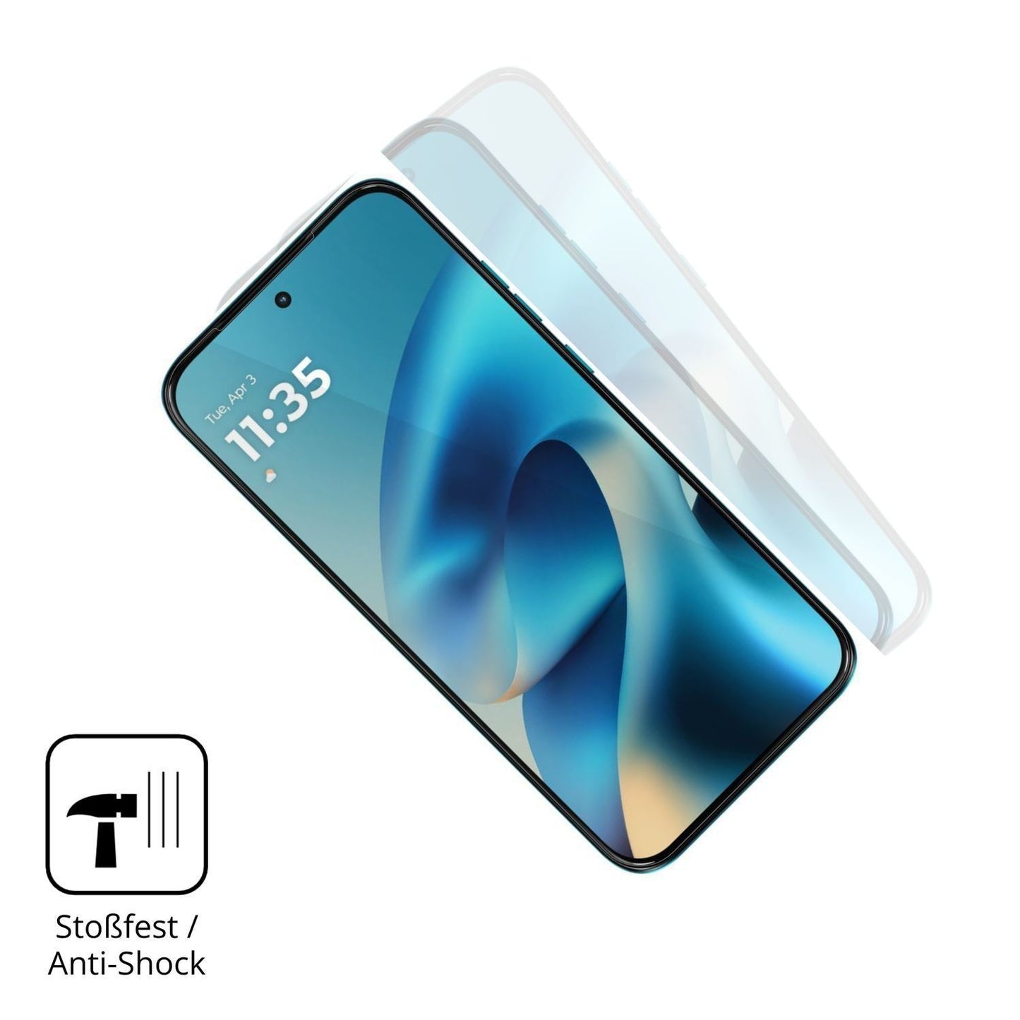 2x 3D Full Cover Schutzfolie für Motorola Moto G87 (4)