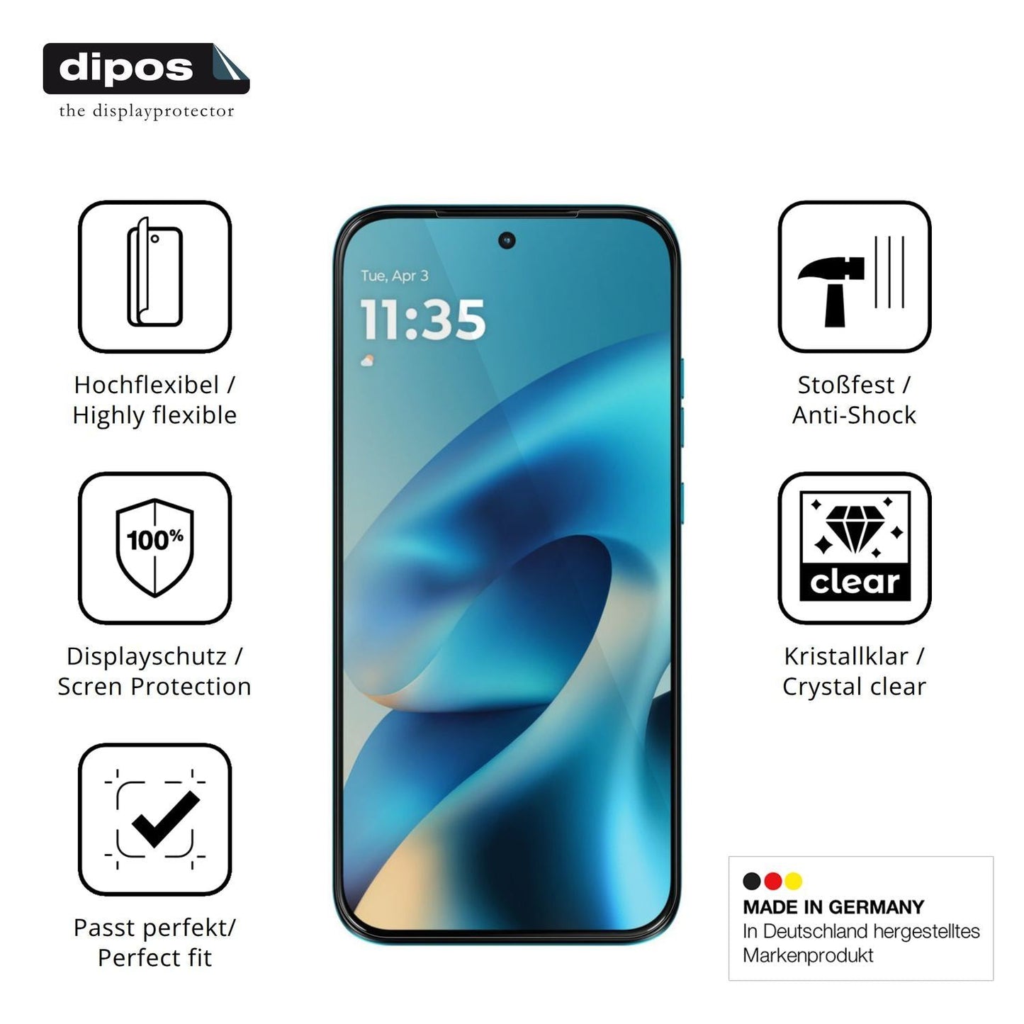 2x 3D Full Cover Schutzfolie für Motorola Moto G87 (7)