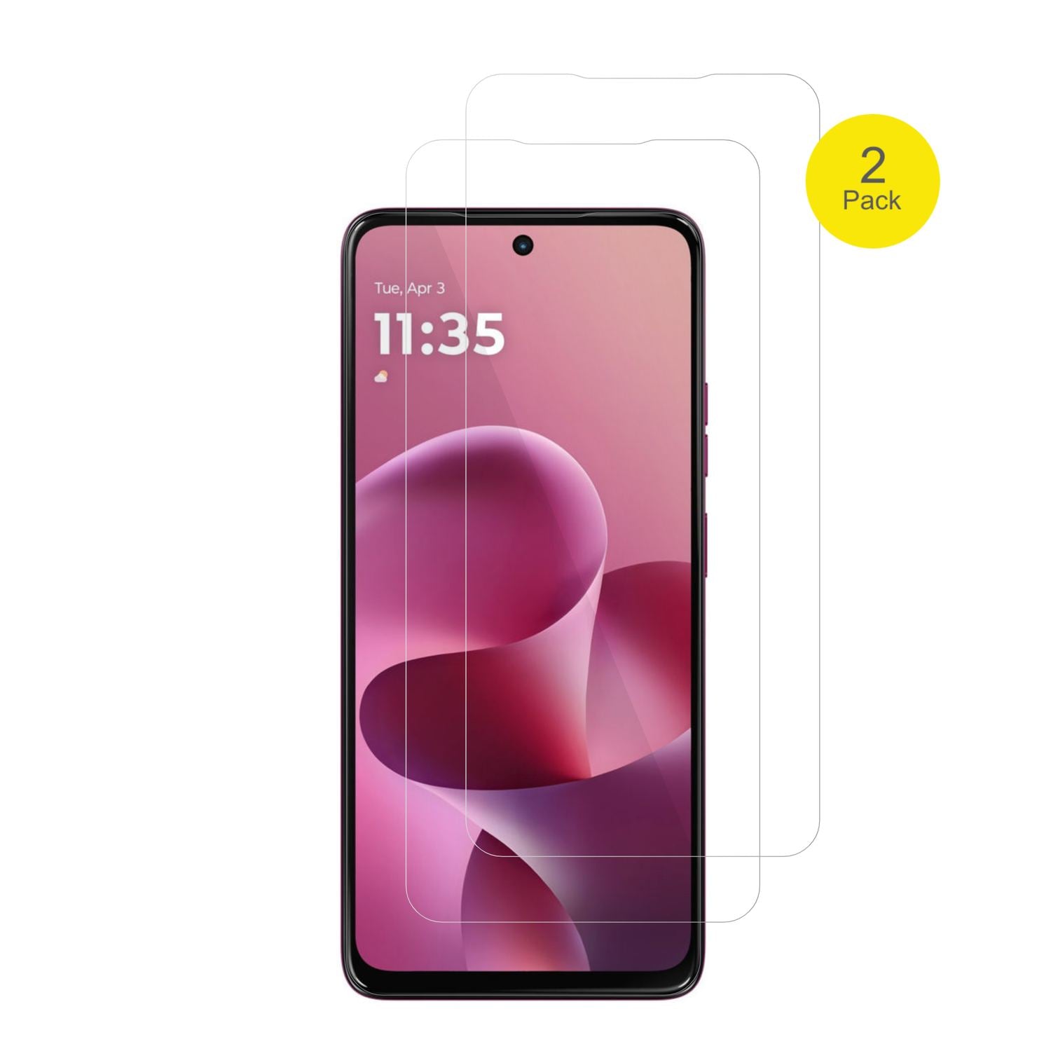 2x 3D Full Cover Schutzfolie für Motorola Moto G37 (2)