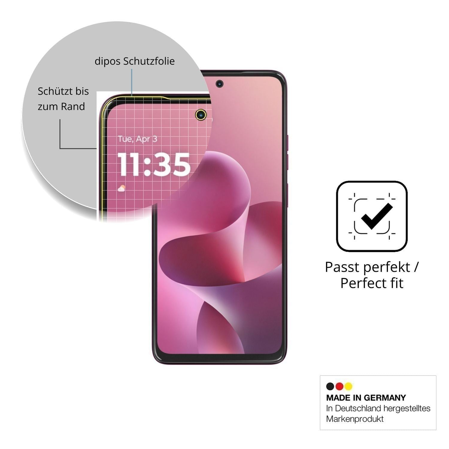 2x Full Cover Schutzfolie matt für Motorola Moto G (6)