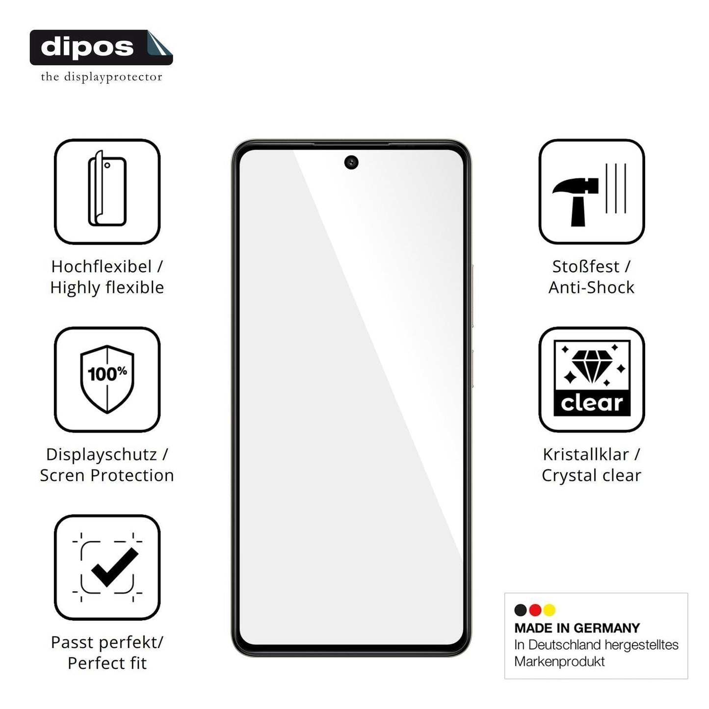 2x 3D Full Cover Schutzfolie für General Mobile GM (7)