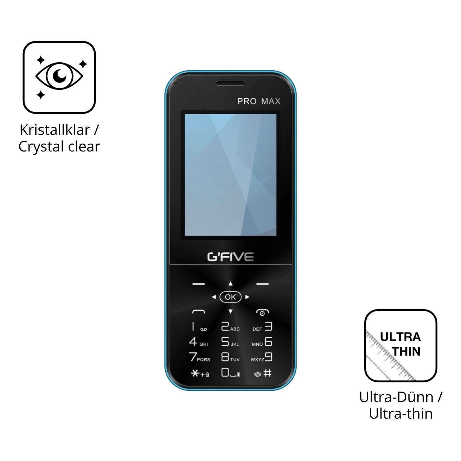 4x Schutzfolie klar für GFive Pro Max Display-Schu (5)