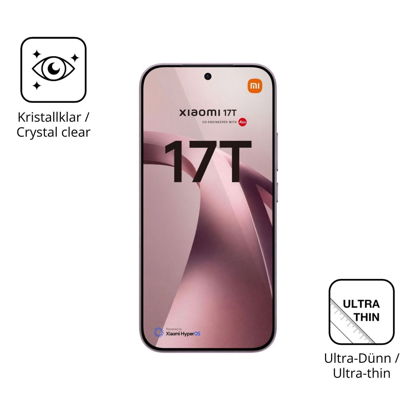 4x Schutzfolie klar für Xiaomi 17T Display-Schutzf (5)