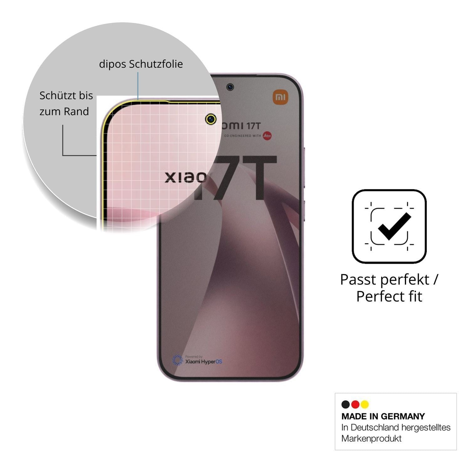 Blickschutzfolie für Xiaomi 17T matt Schutzfolie P (4)