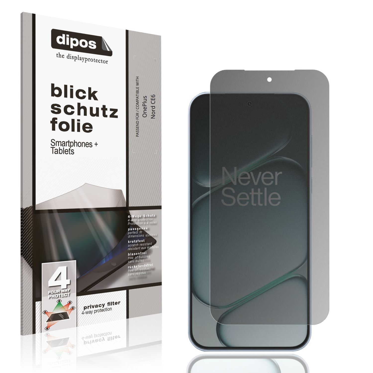Blickschutzfolie für OnePlus Nord CE6 matt Schutzf (1)