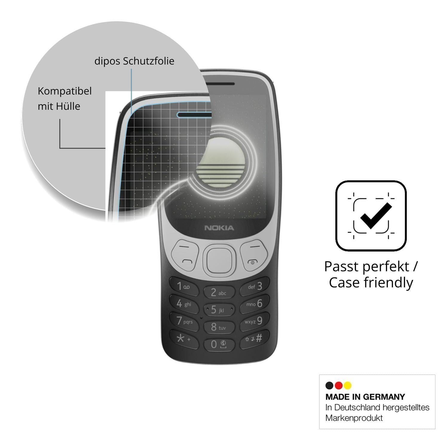 4x Schutzfolie matt für Nokia 3210 4G Display-Schu (6)