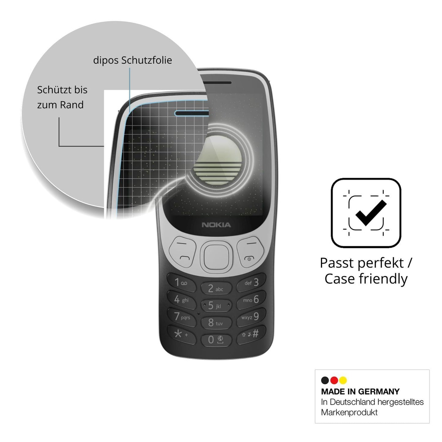 2x 9H Schutzfolie für Nokia 3210 4G Panzerfolie (6)