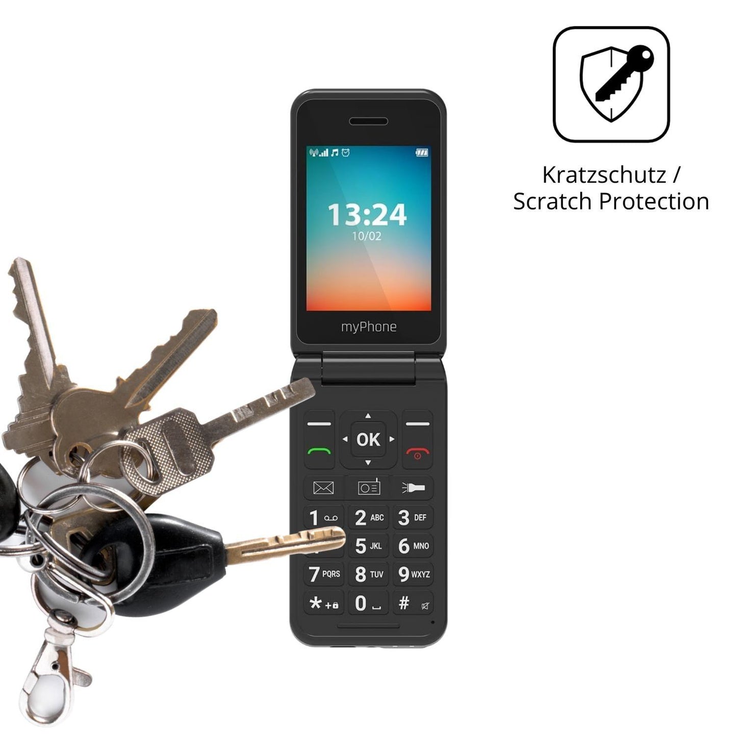 4x Schutzfolie klar für MP myPhone Flip LTE Displa (4)