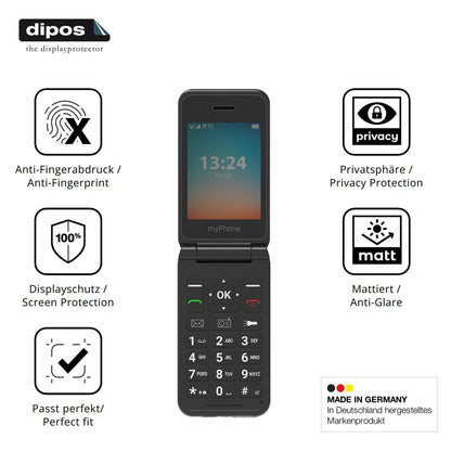 Blickschutzfolie für MP myPhone Flip LTE matt Schu (5)