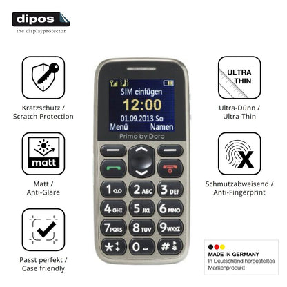 4x Schutzfolie matt für Doro Primo 215 Display-Sch (7)