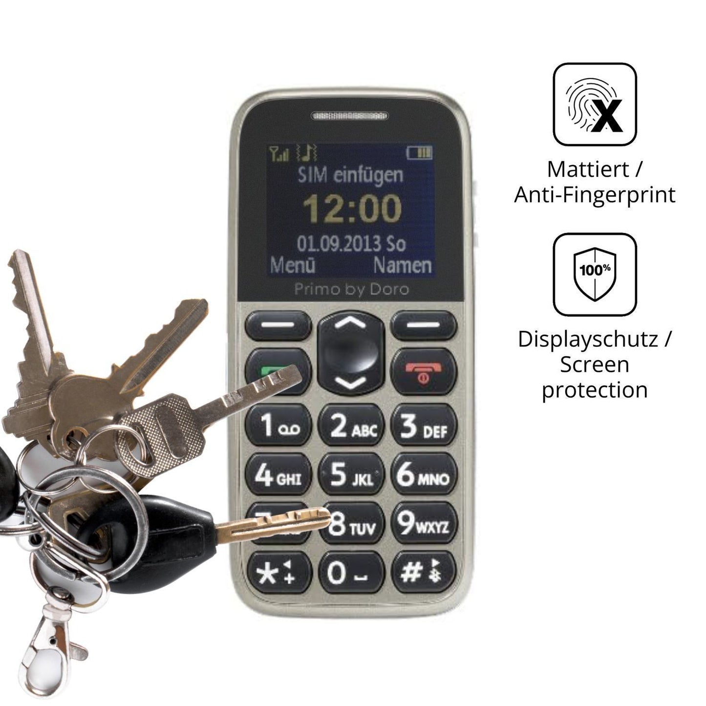 Blickschutzfolie für Doro Primo 215 matt Schutzfol (3)