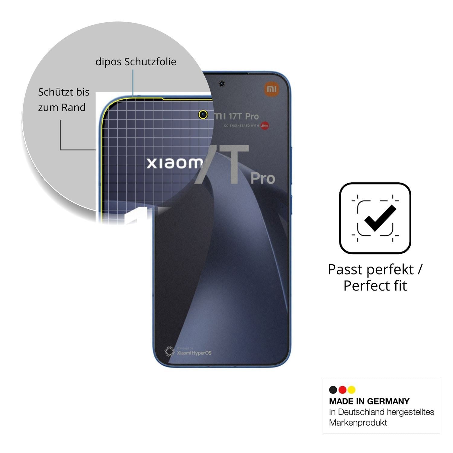 Blickschutzfolie für Xiaomi 17T Pro matt Schutzfol (4)
