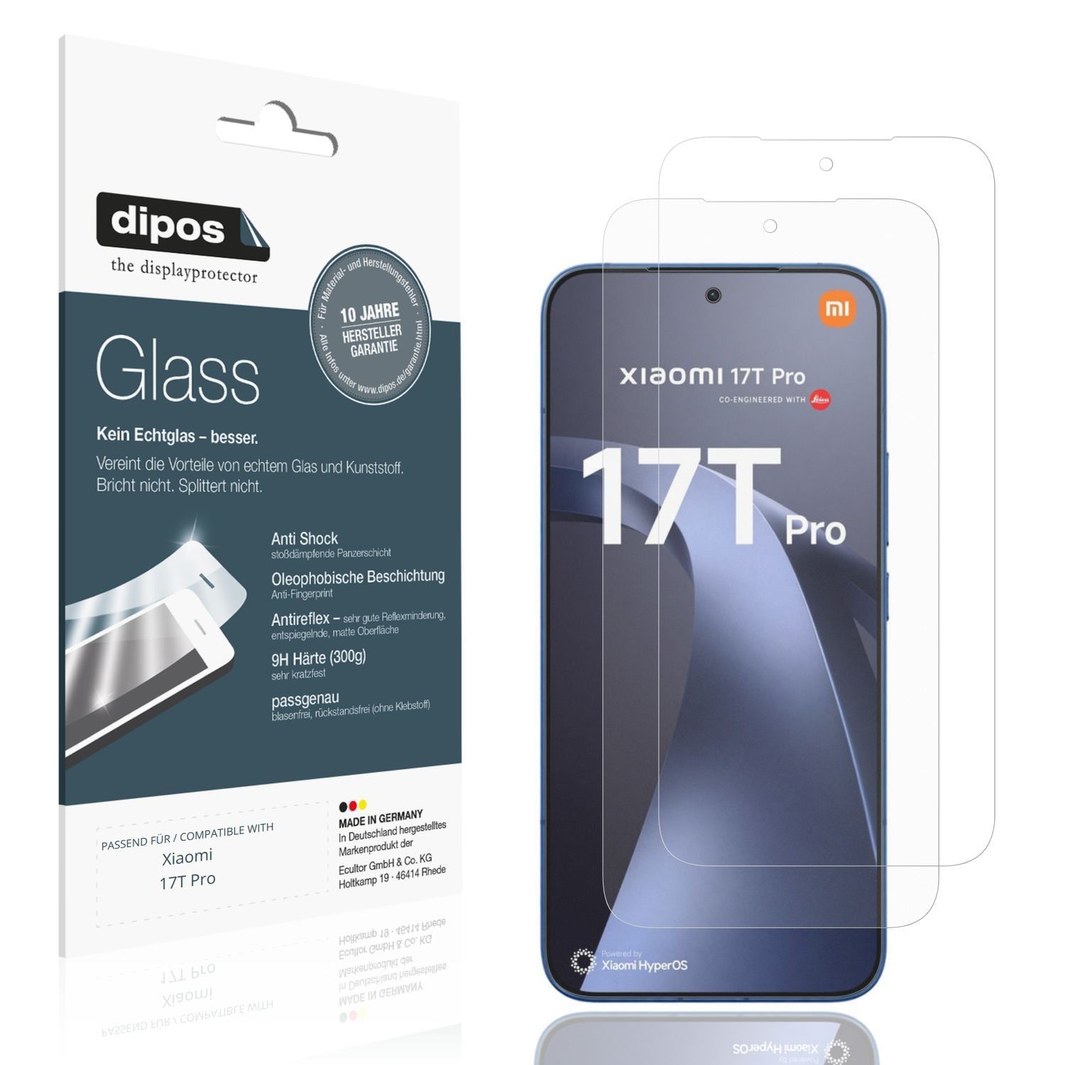 2x 9H Schutzfolie matt für Xiaomi 17T Pro Panzerfo (1)