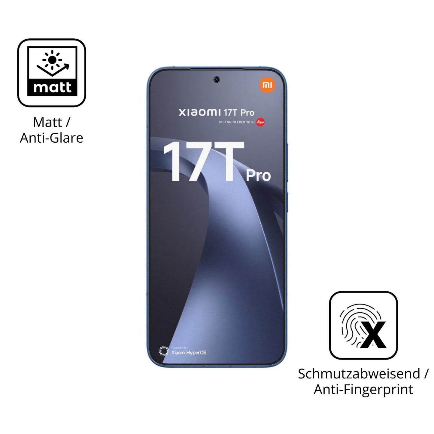 2x 9H Schutzfolie matt für Xiaomi 17T Pro Panzerfo (5)