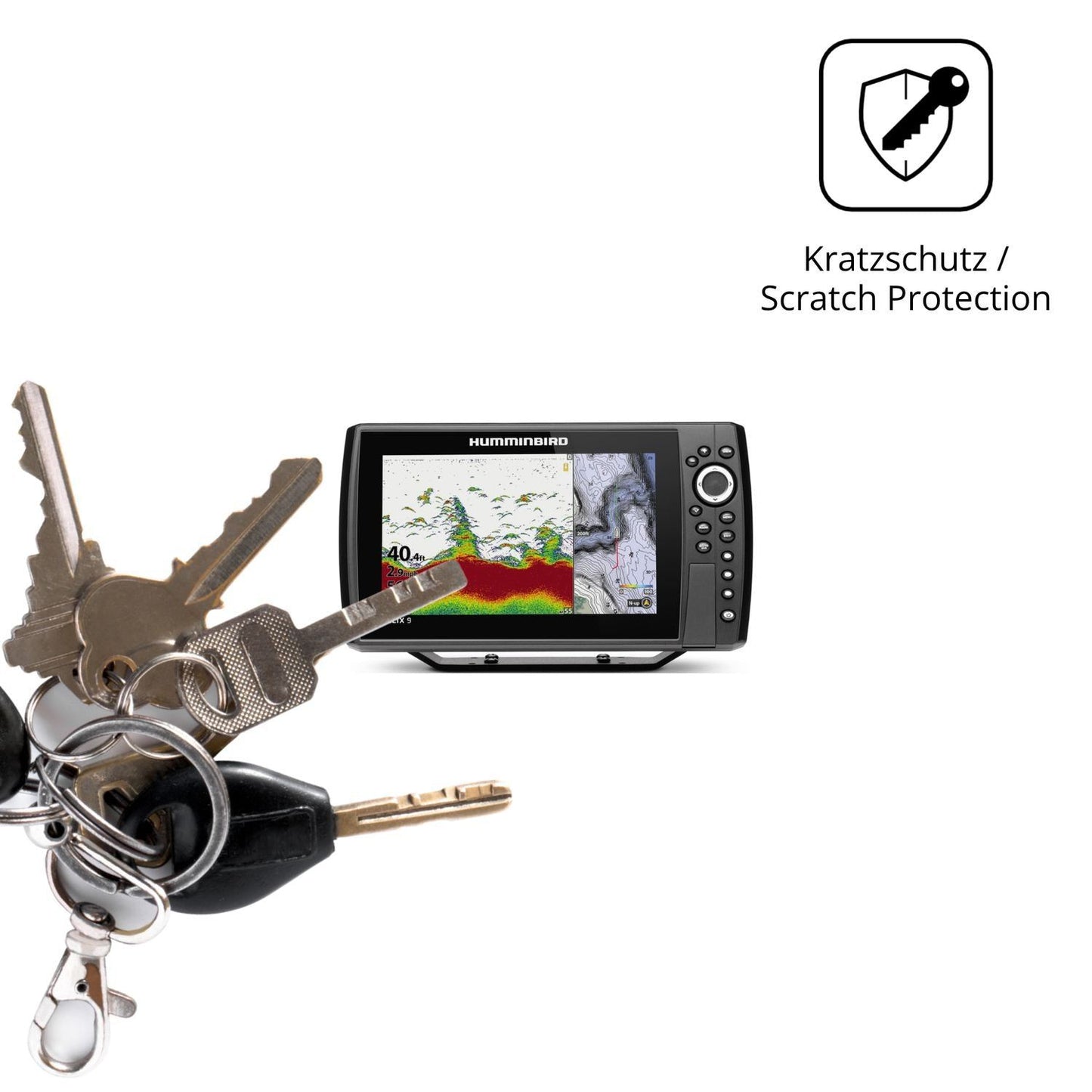 2x Schutzfolie klar für Humminbird Helix 9 Display (4)