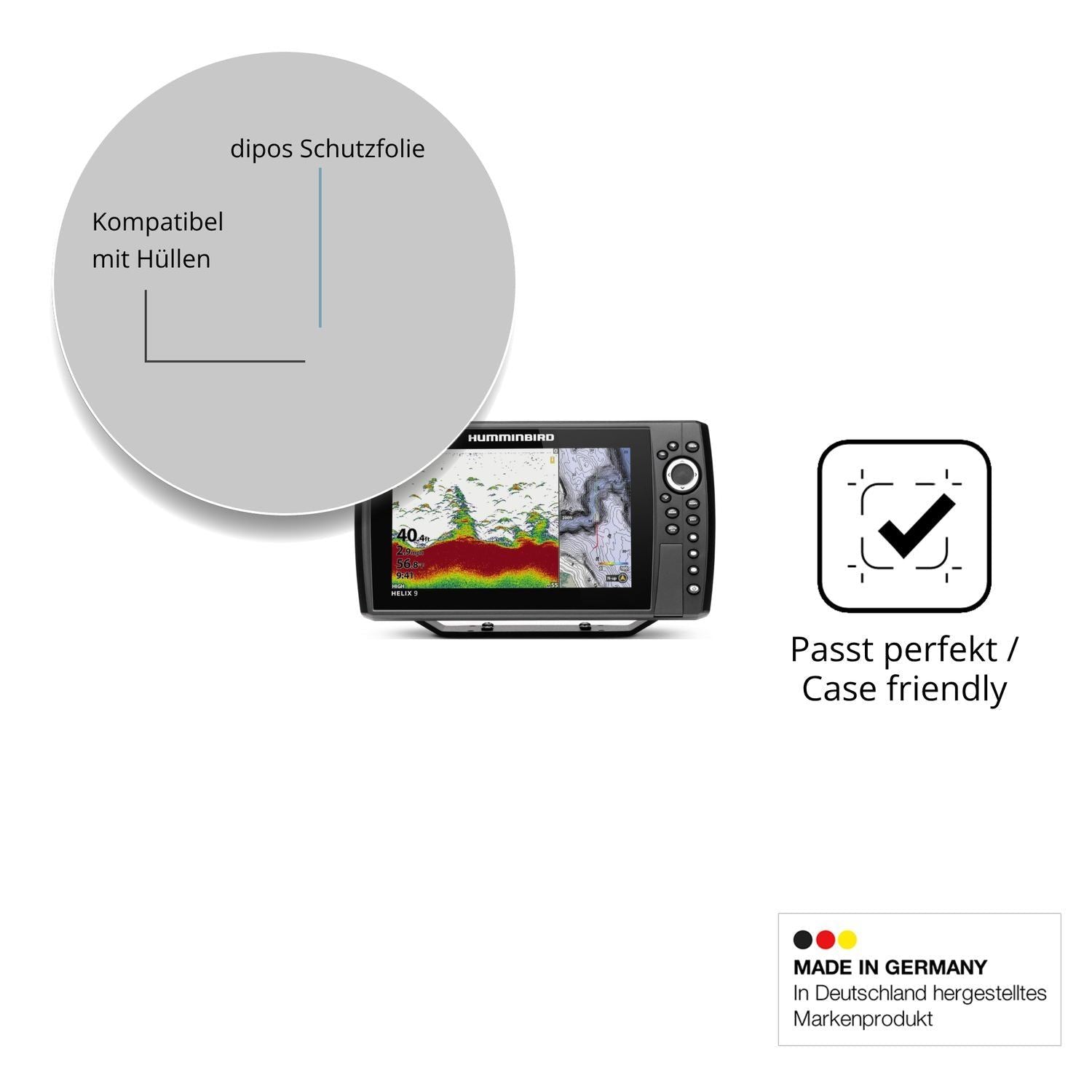 2x Schutzfolie klar für Humminbird Helix 9 Display (6)