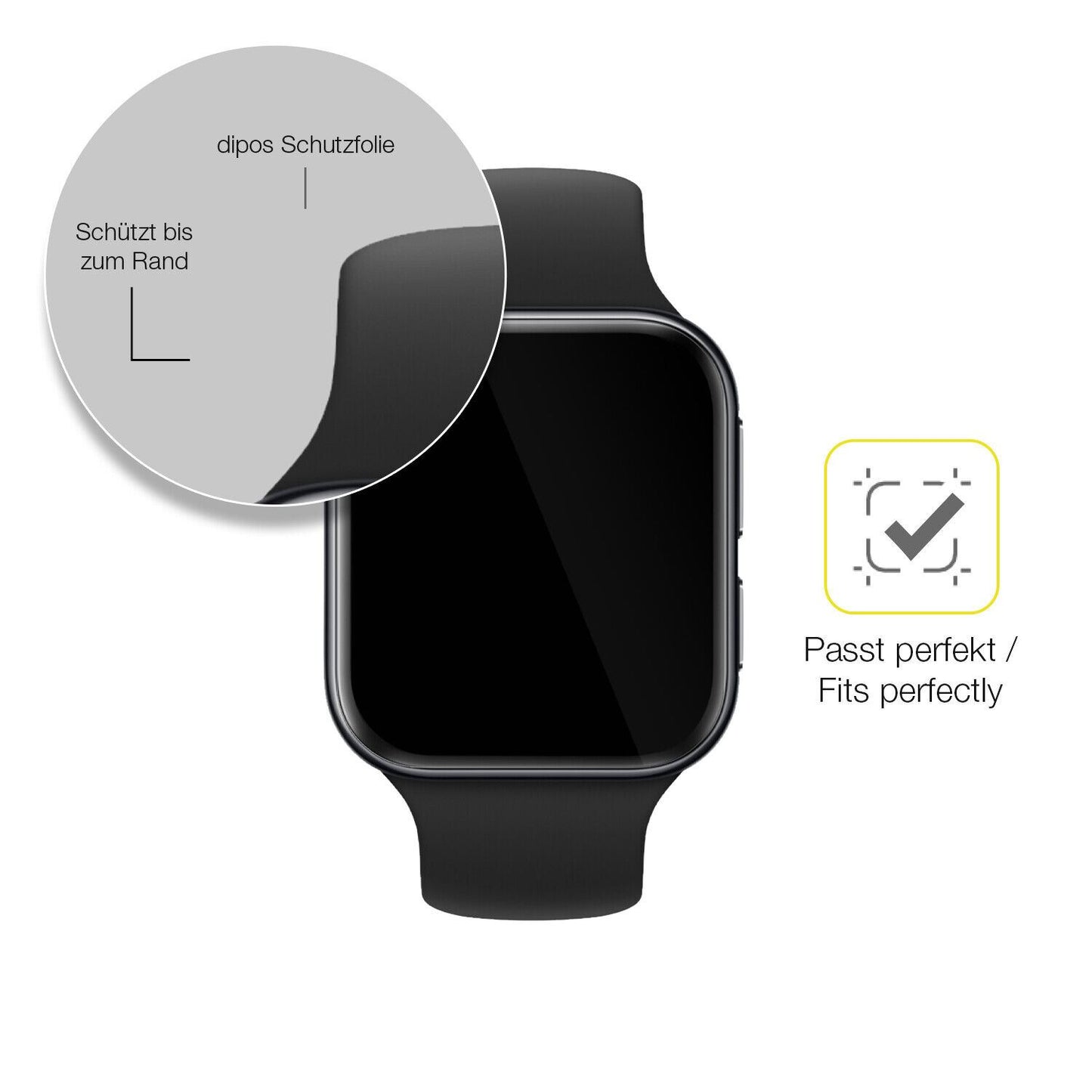 1x 3D Full Cover Schutzfolie für OPPO Watch 3 (6)