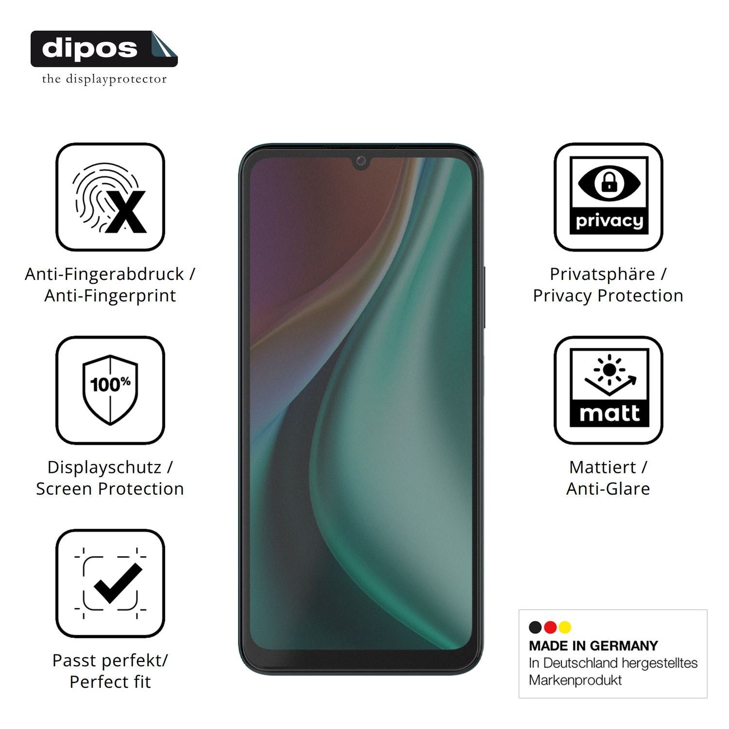 Blickschutzfolie für NUU Mobile X10 matt Schutzfol (5)