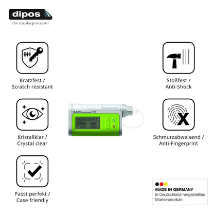 2x 9H Schutzfolie für Dana Diabecare IIS Panzerfol (7)