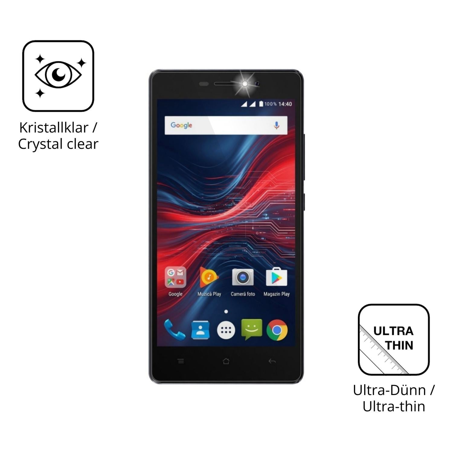 4x Schutzfolie klar für Myria Five Display-Schutzf (5)