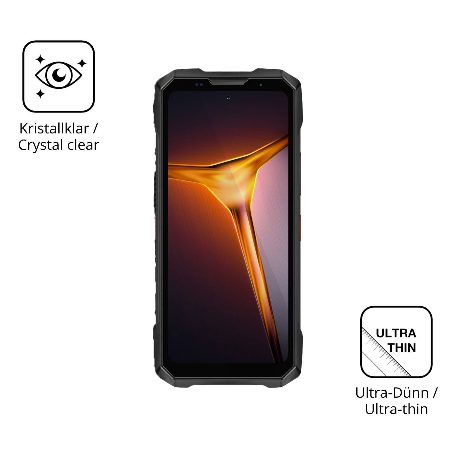 4x Schutzfolie klar für Doogee V Max 2 Display-Sch (5)